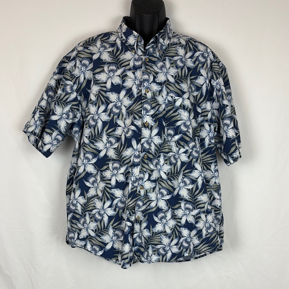 CROSSINGS Men's Size XXL Hawaiian Shirt Beach Vacation Tiki Luau